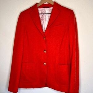 Hadleigh’s Attolini Donna Napolini Sweater Blazer in Orange- Red NWT